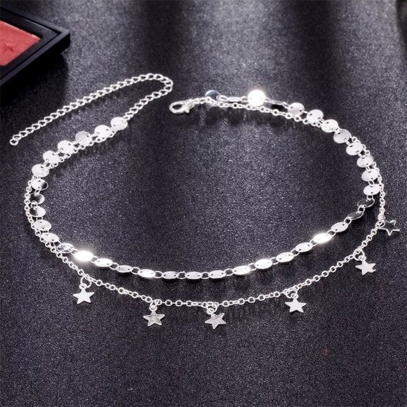 5 for $25 Two Layer Star Choker Necklace - Picture 2 of 5